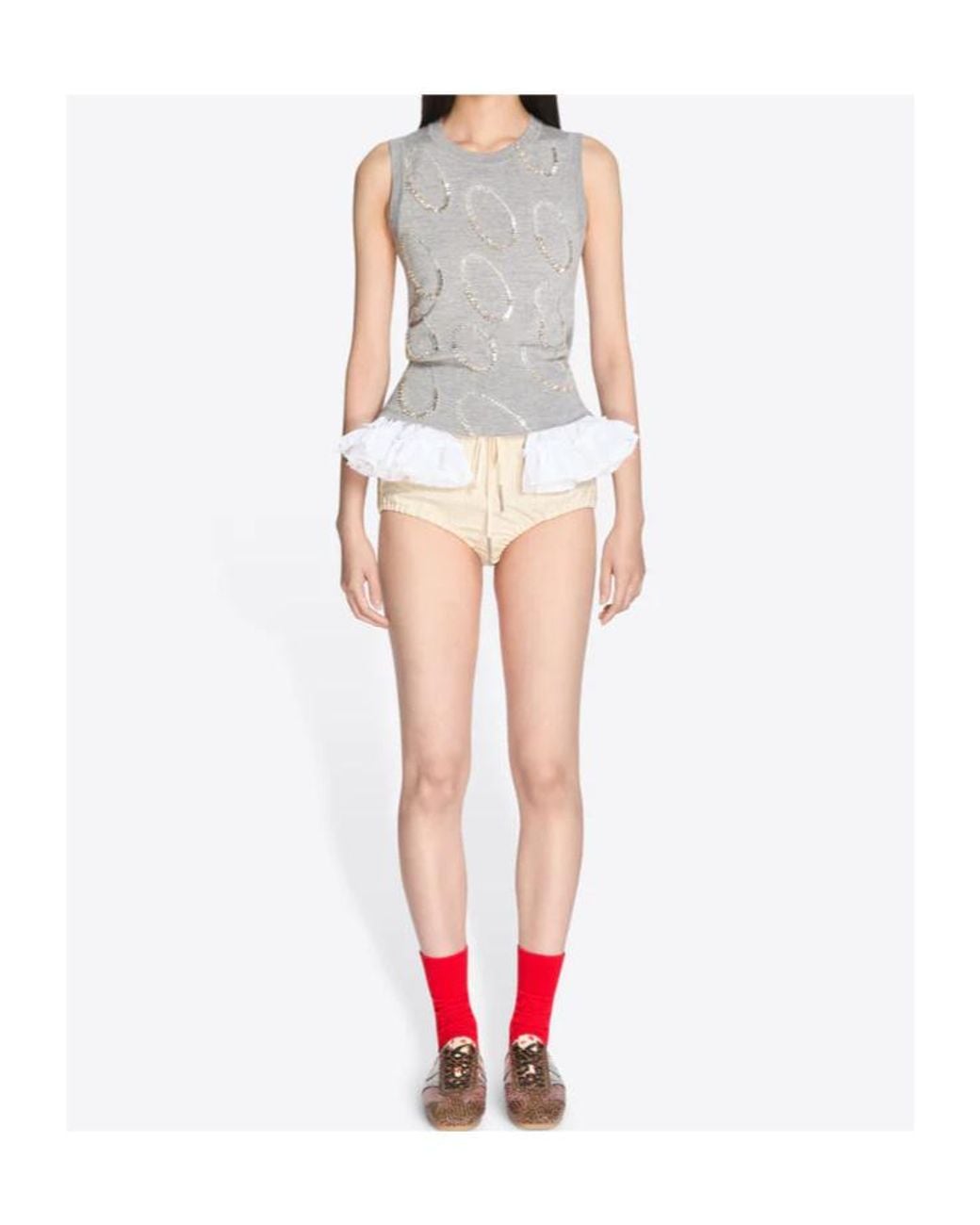 Dries Van Noten Gray Embroidered Vest