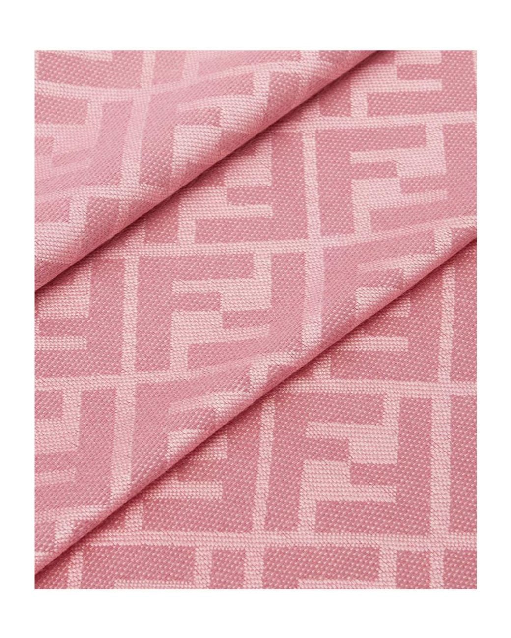 Fendi Pink Monogrammed Scarf