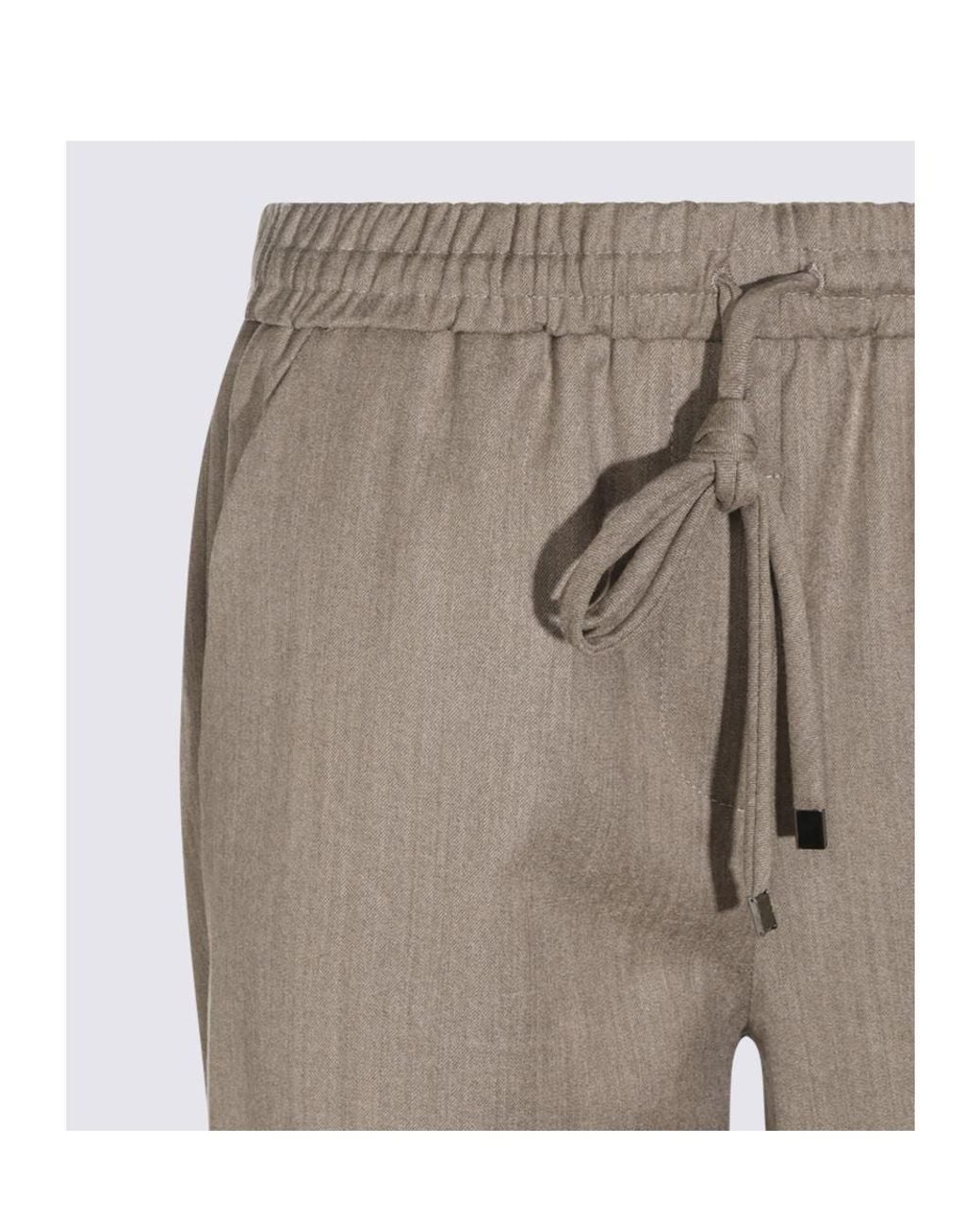 Antonelli Gray Drawstring Tapered Pants