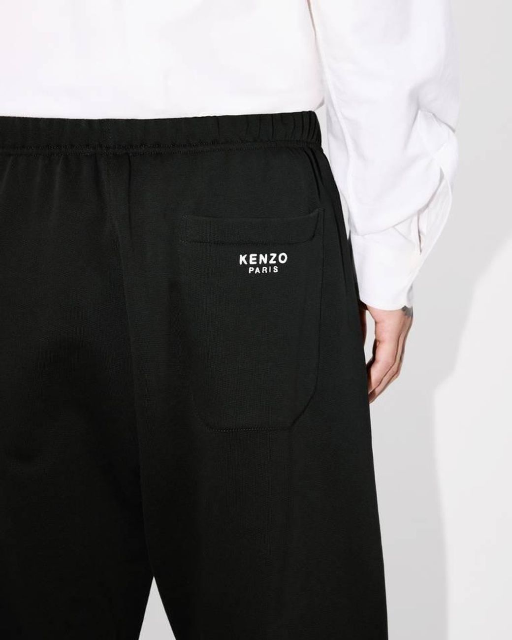 KENZO Black Pop Embroidered Jog Pants for men