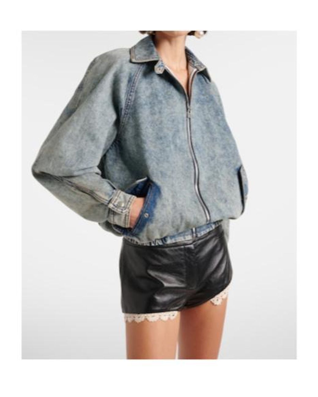 Magda Butrym Blue Denim Blouson Jacket