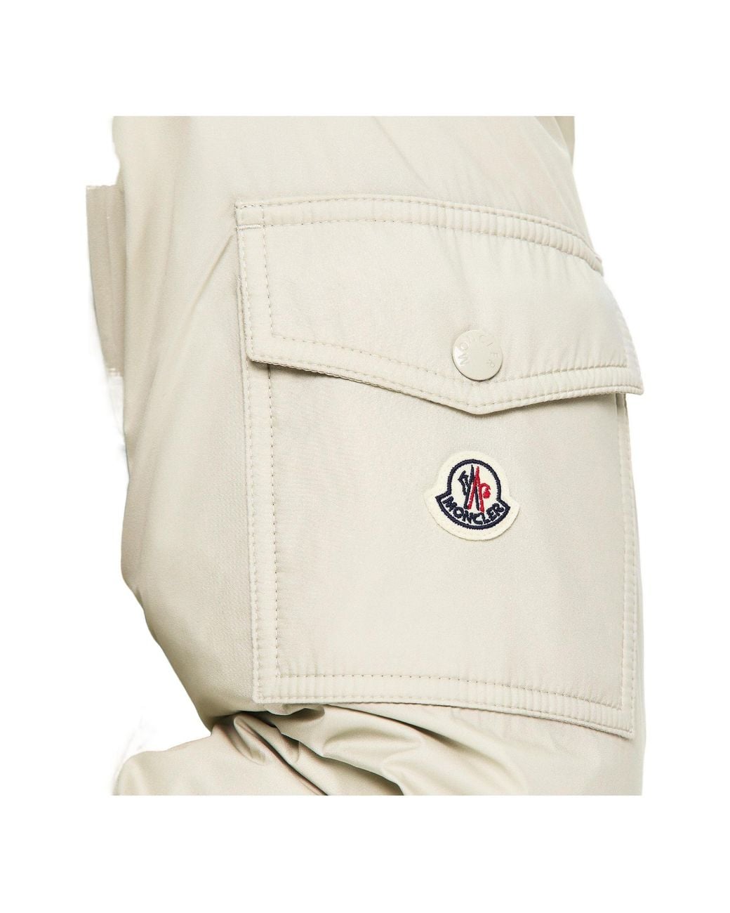 Moncler White Stand-Collar Jacket for men