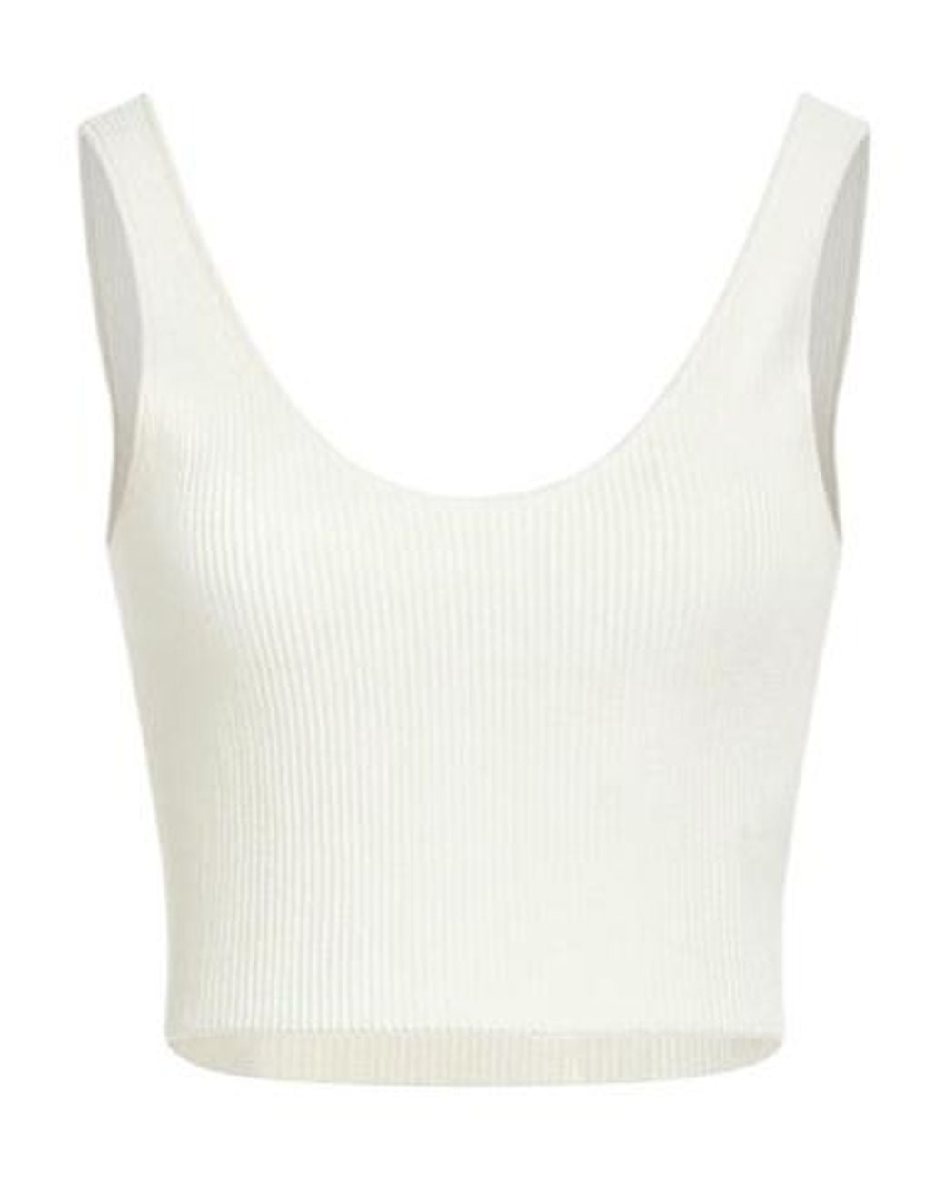 Chloé White Sleeveless Cropped Knit Top