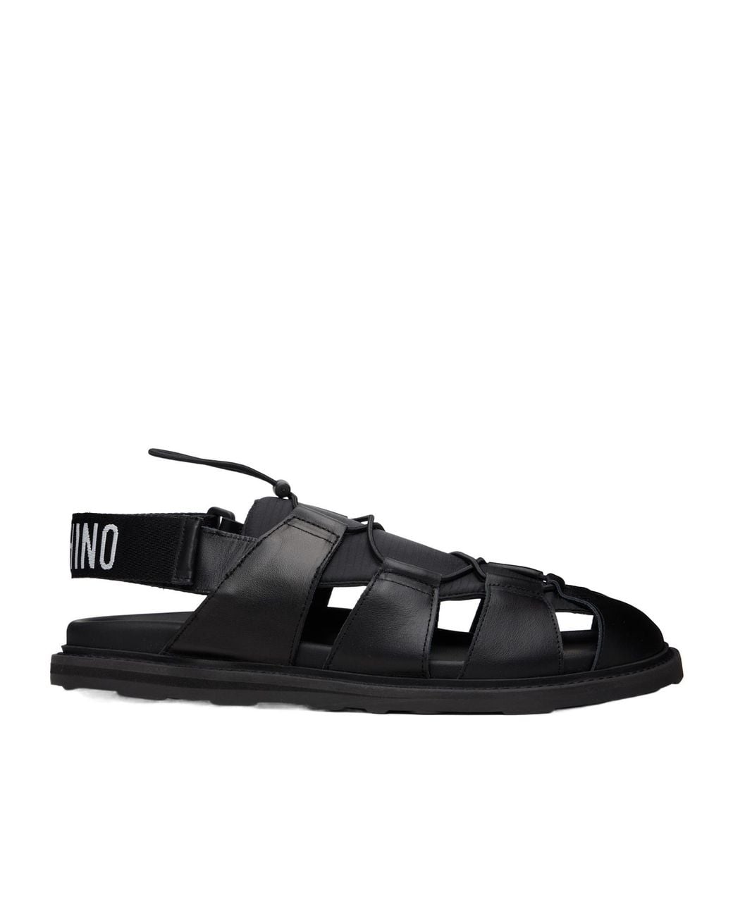 Moschino Black Sporty Sandals for men