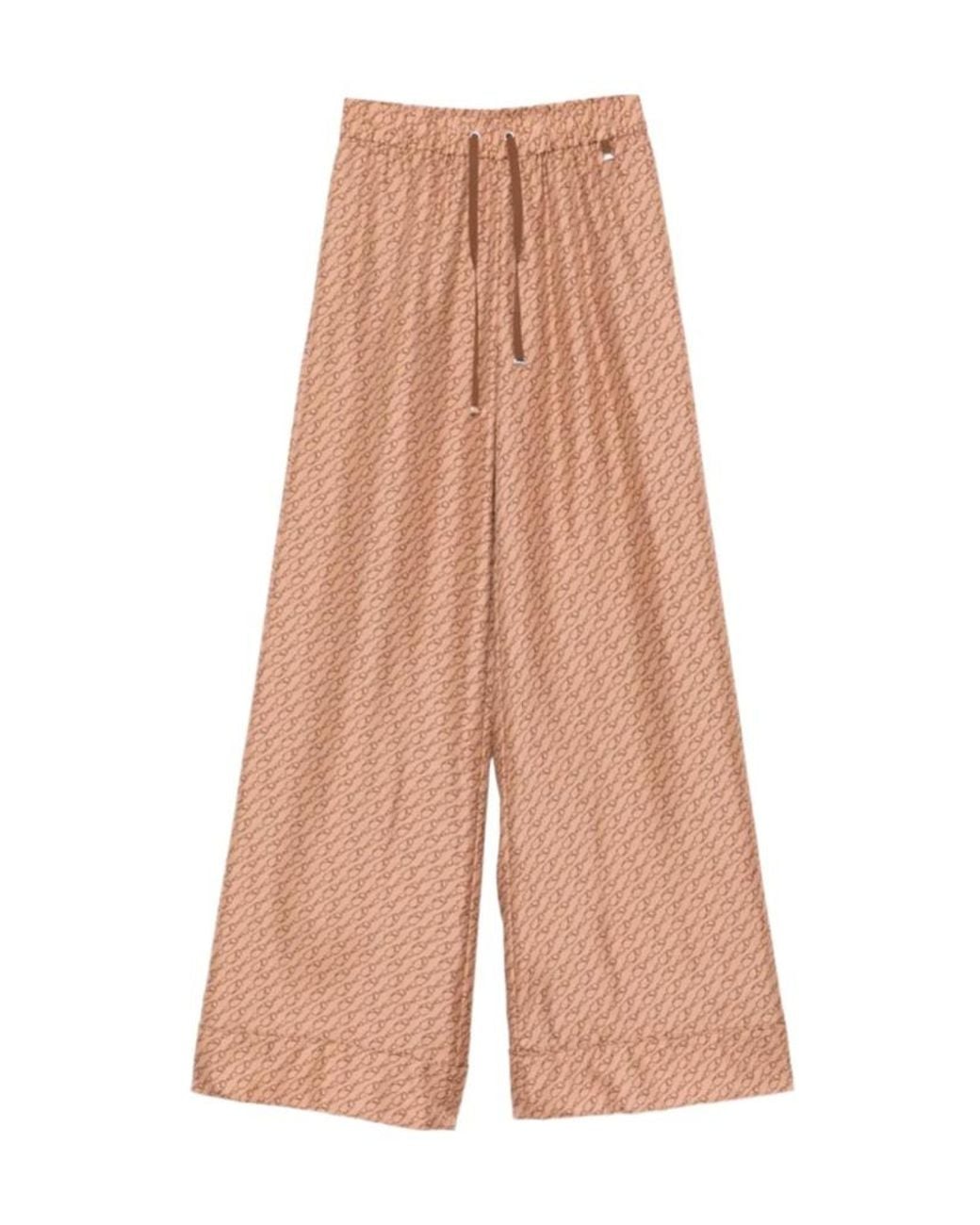 Herno Pink Drawstring Patterned Trousers
