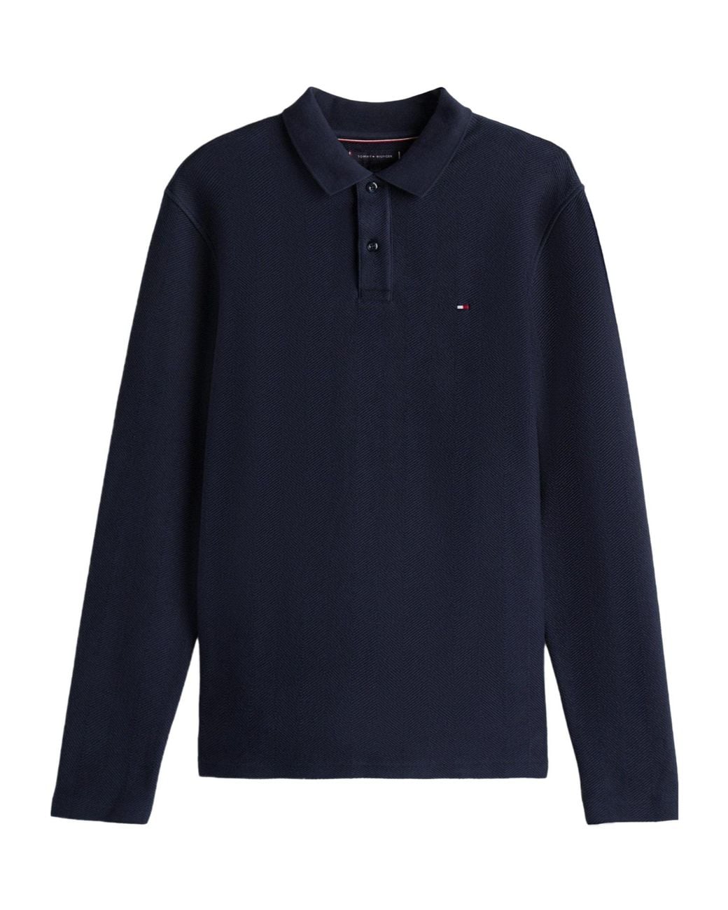 Tommy Hilfiger Blue Herring Long-Sleeve Polo Shirt for men