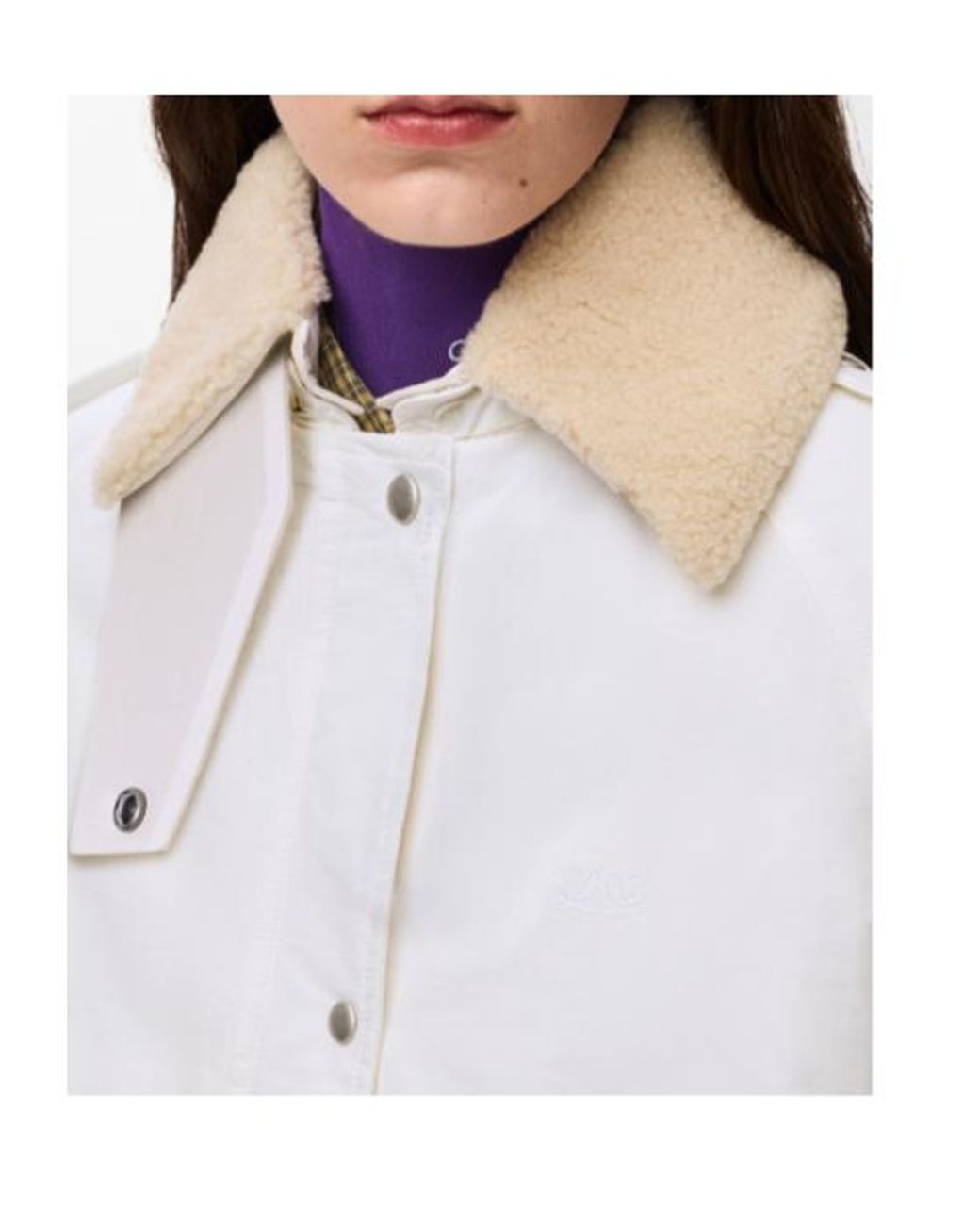 Loewe White Long-Sleeved Padded Jacket