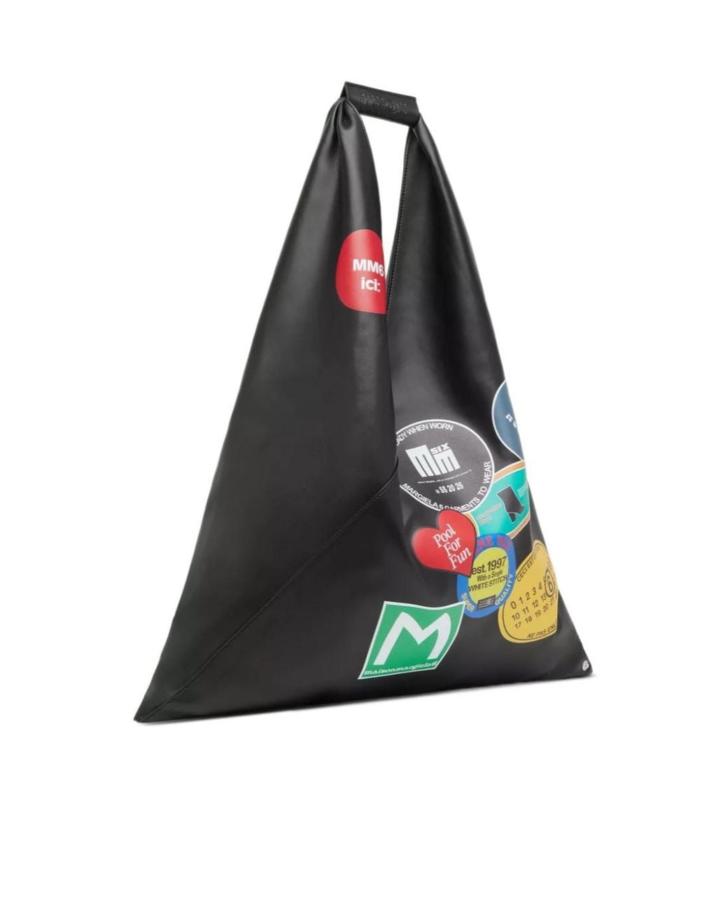 MM6 by Maison Margiela Blue Japanese Sticker-Print Tote Bag