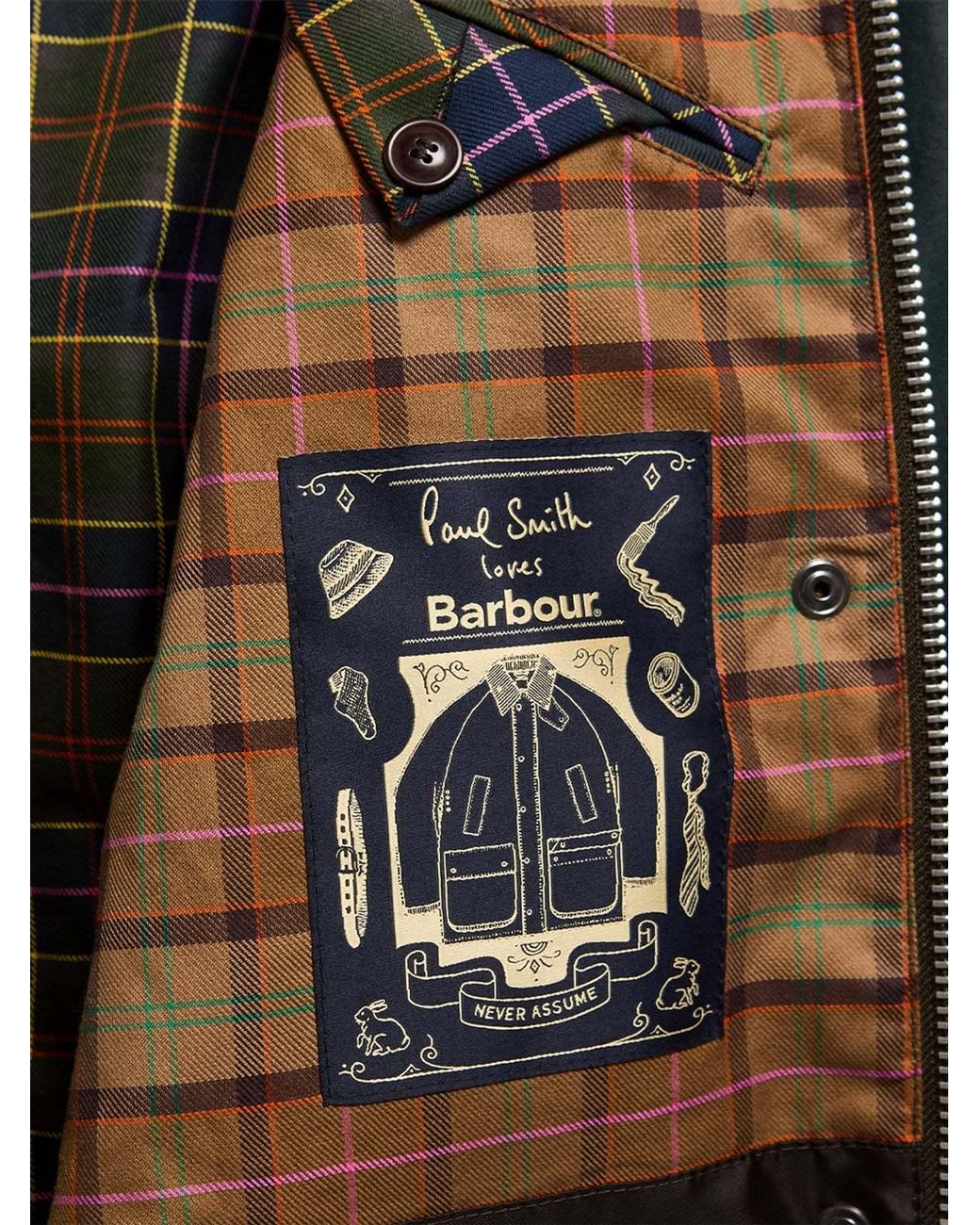 Barbour Black Paul Smith Loves 'Spey' Jacket