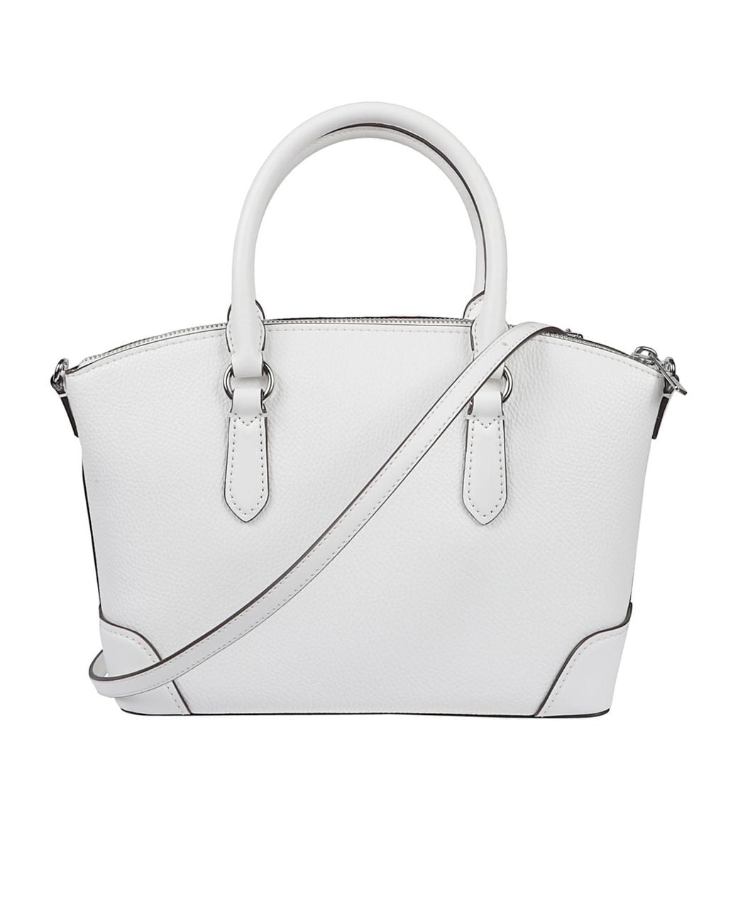 MICHAEL Michael Kors White Michael Kors Md Ew Dome Satchel Shoulder Bag