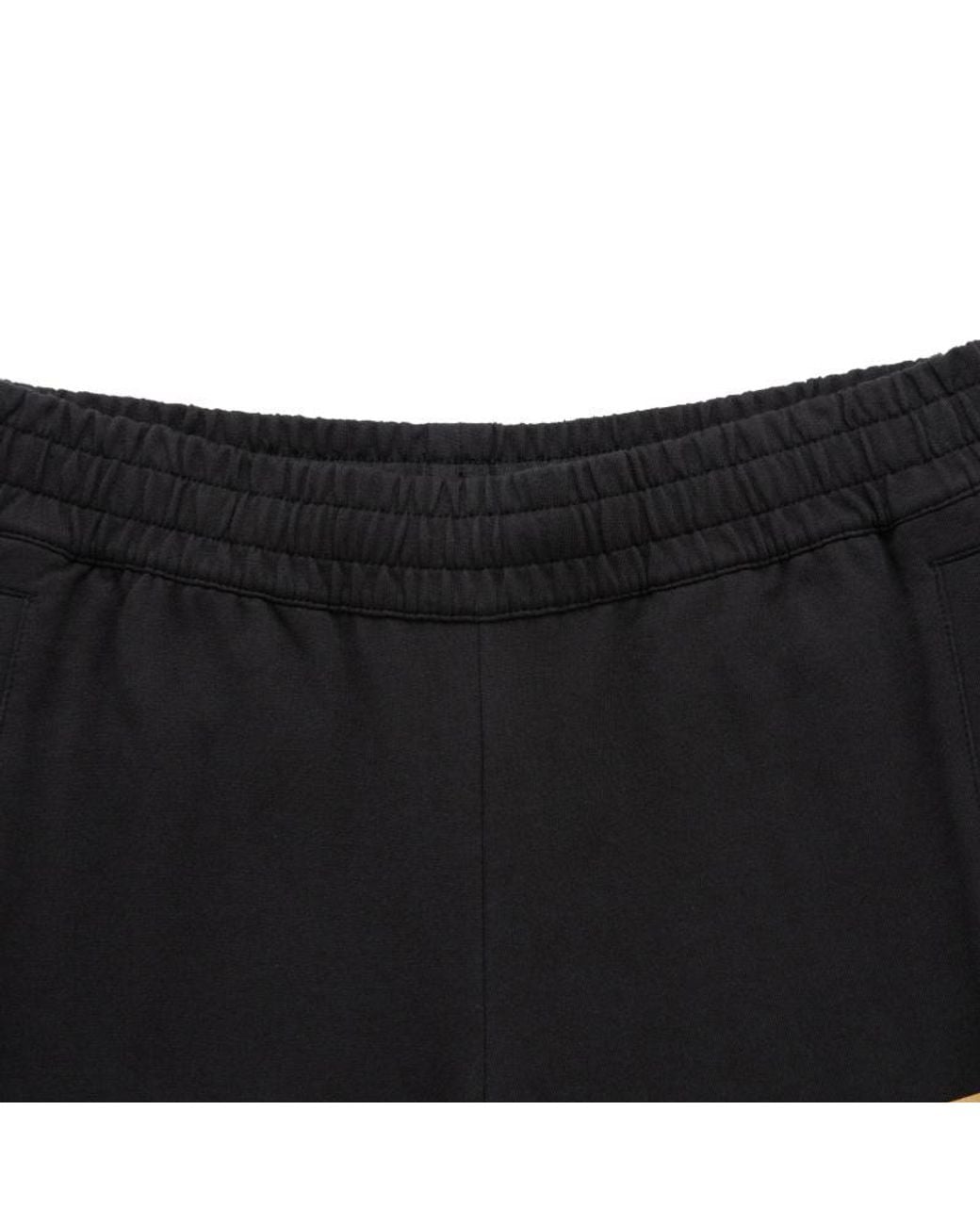 EA7 Black Elastic Waist Casual Pants for men