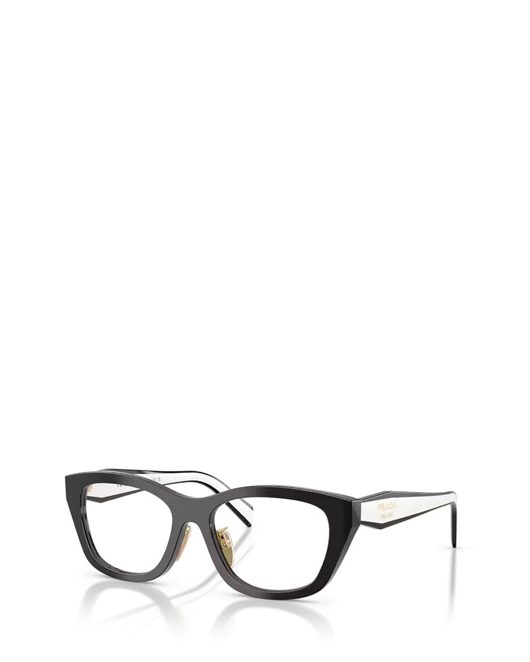 Prada White Eyewear Rectangle Frame Glasses
