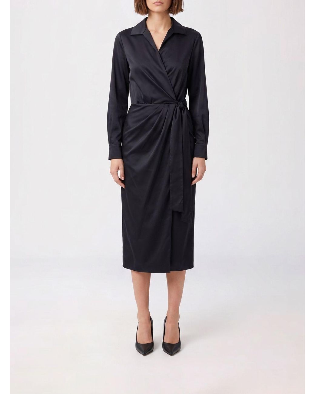 Max Mara Blue Mxmottelia Belted Wrap Dress