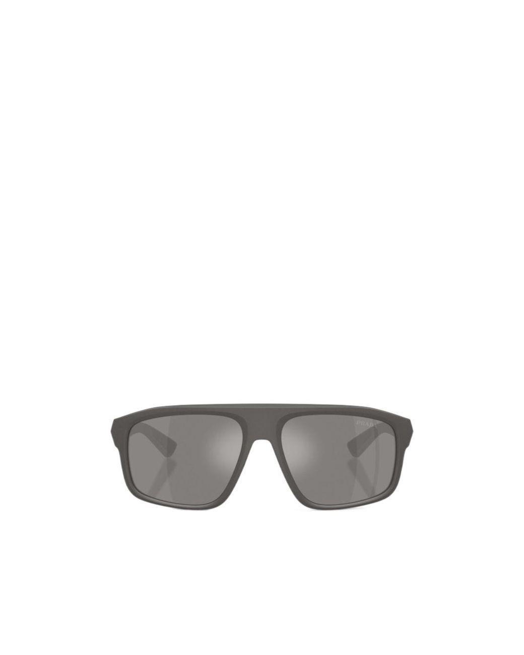 Prada Linea Rossa Gray Prada Eeywear Linea Rossa Irregular Frame Sunglasses for men