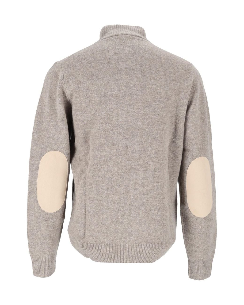 Barbour Gray Stand Collar Button Knit Cardigan for men