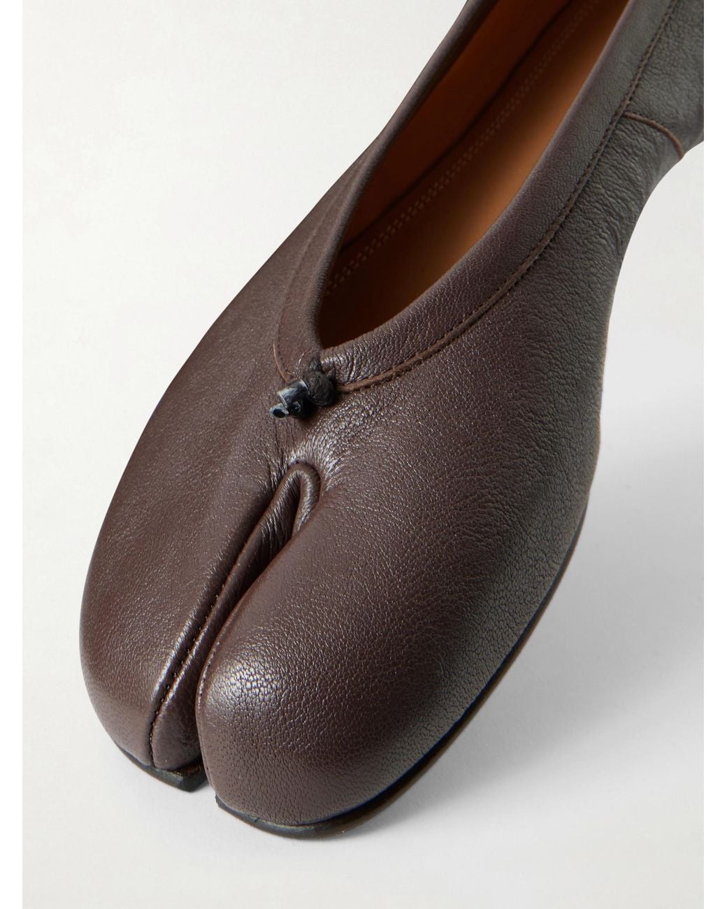 Maison Margiela Brown Tabi Ballet Flats