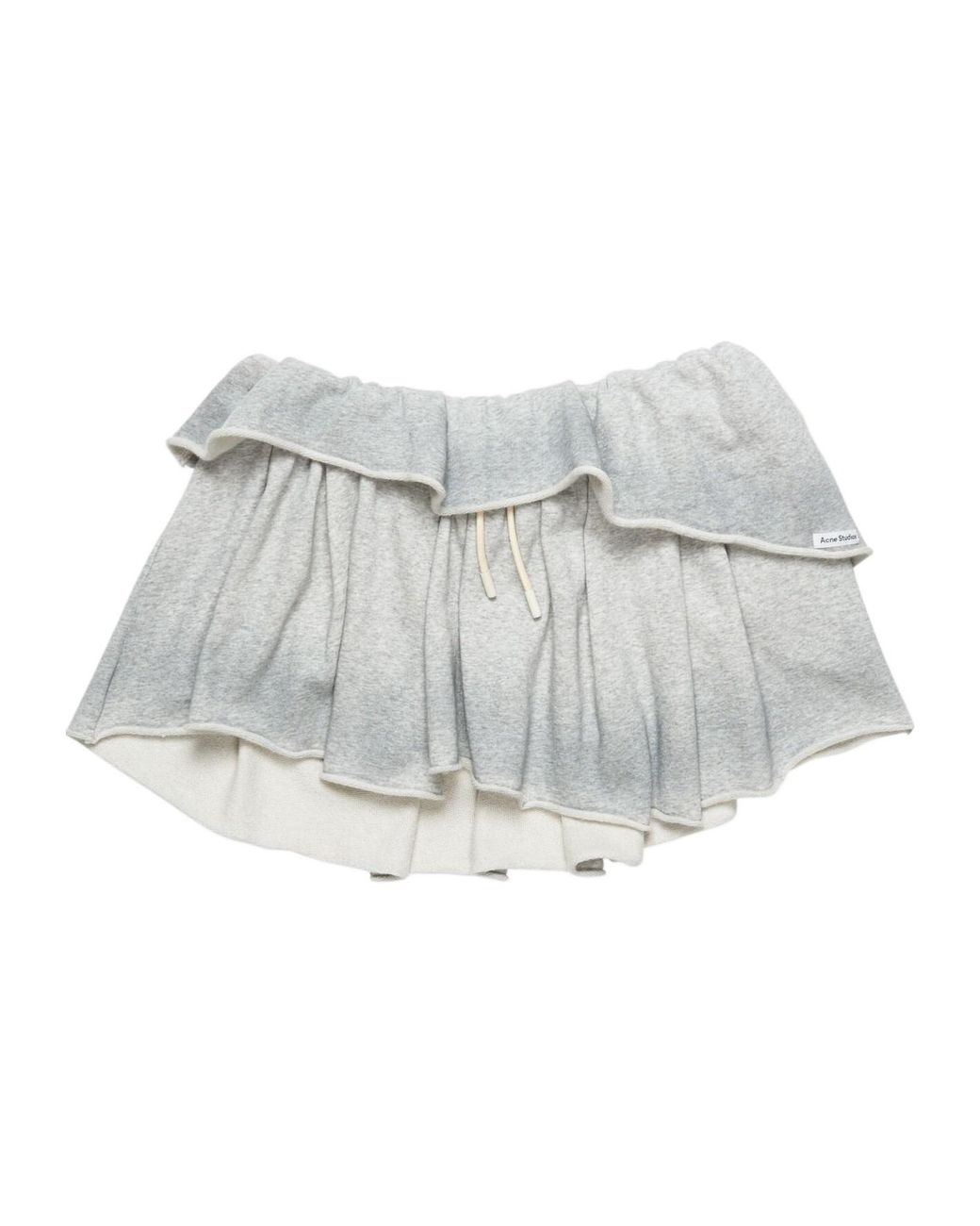 Acne White Drawstring Mini Skirt