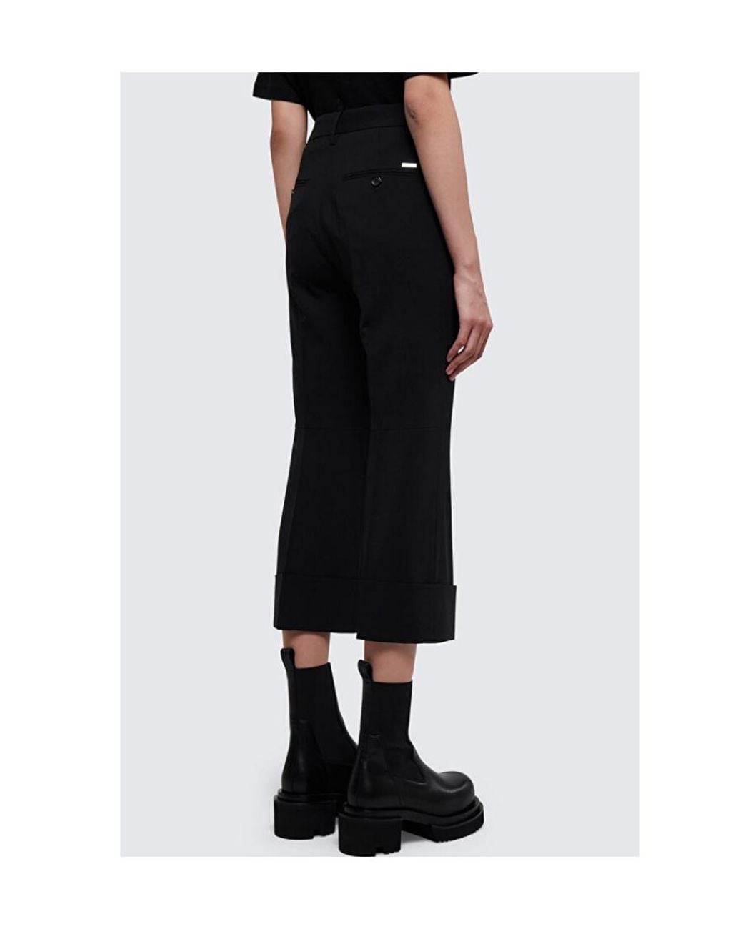 DSquared² Black Cropped Flare Trousers
