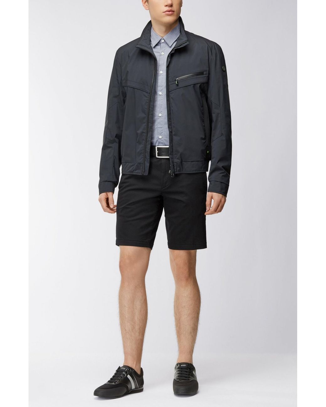 Boss Black Button Slim-Fitting Shorts for men