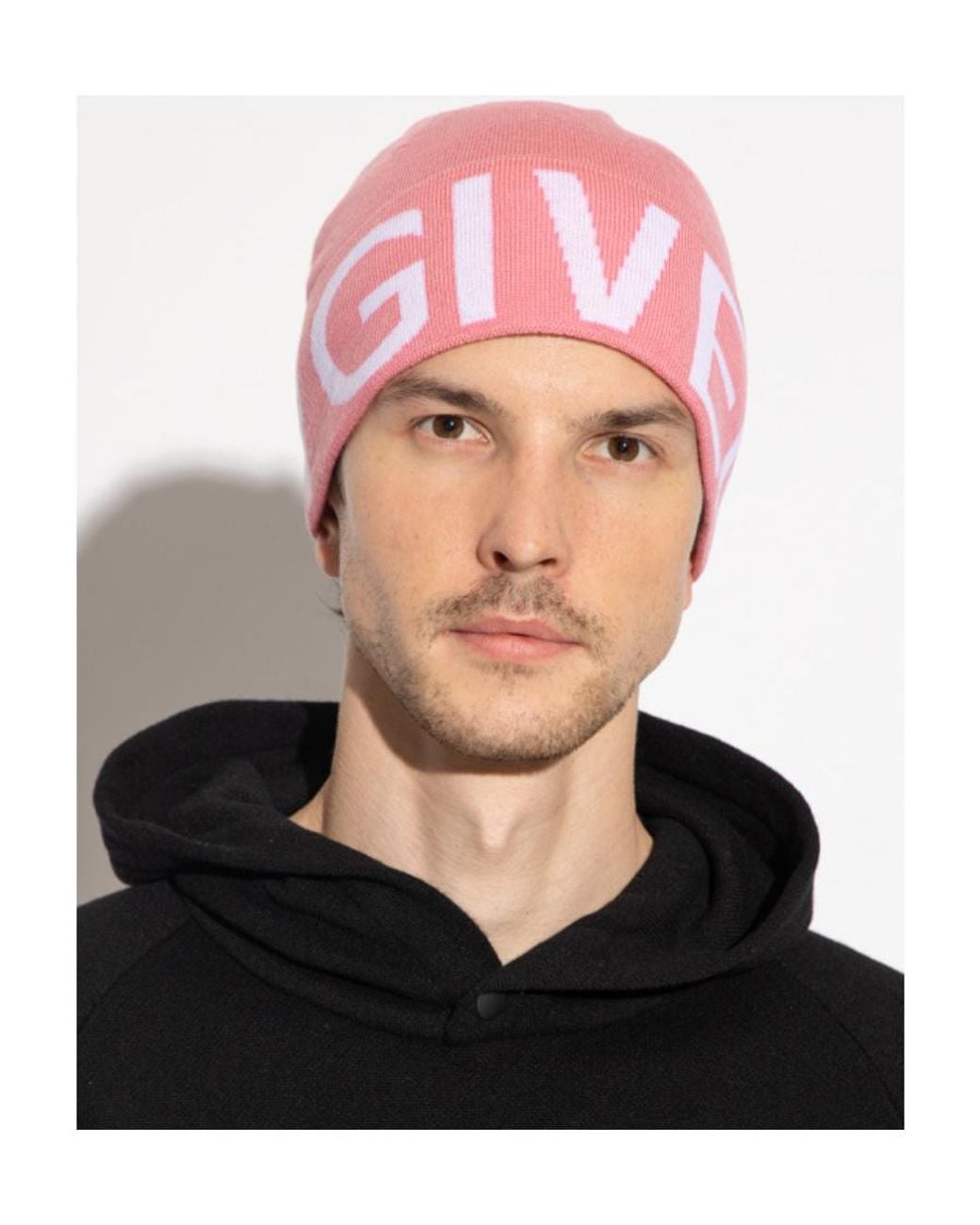 Givenchy Pink Mark Woolen Cap for men