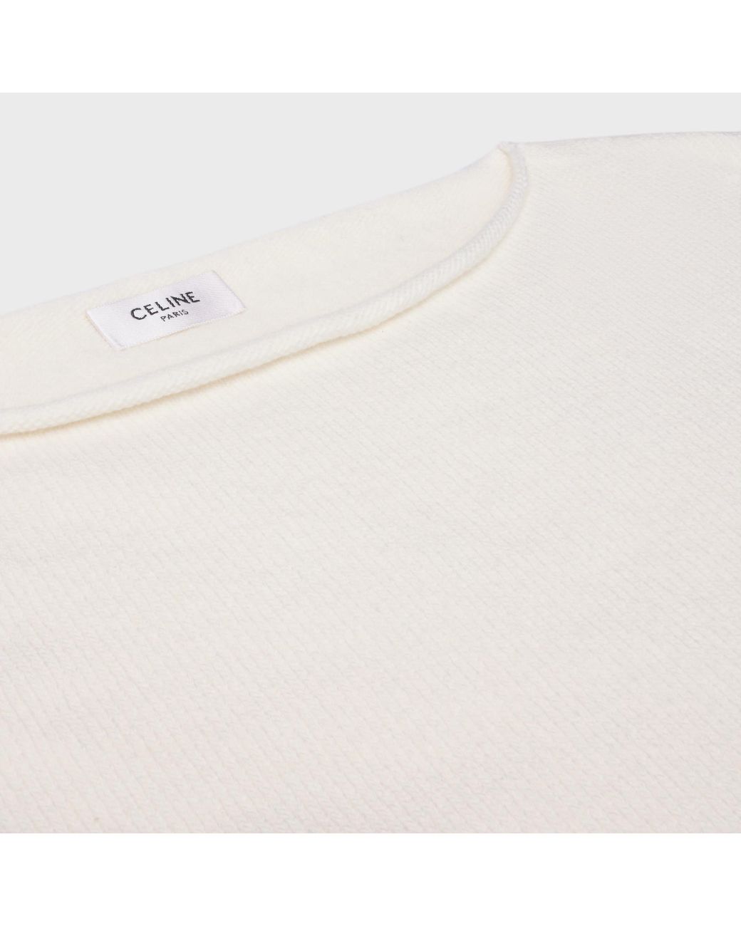 Céline White Boatneck Sweater
