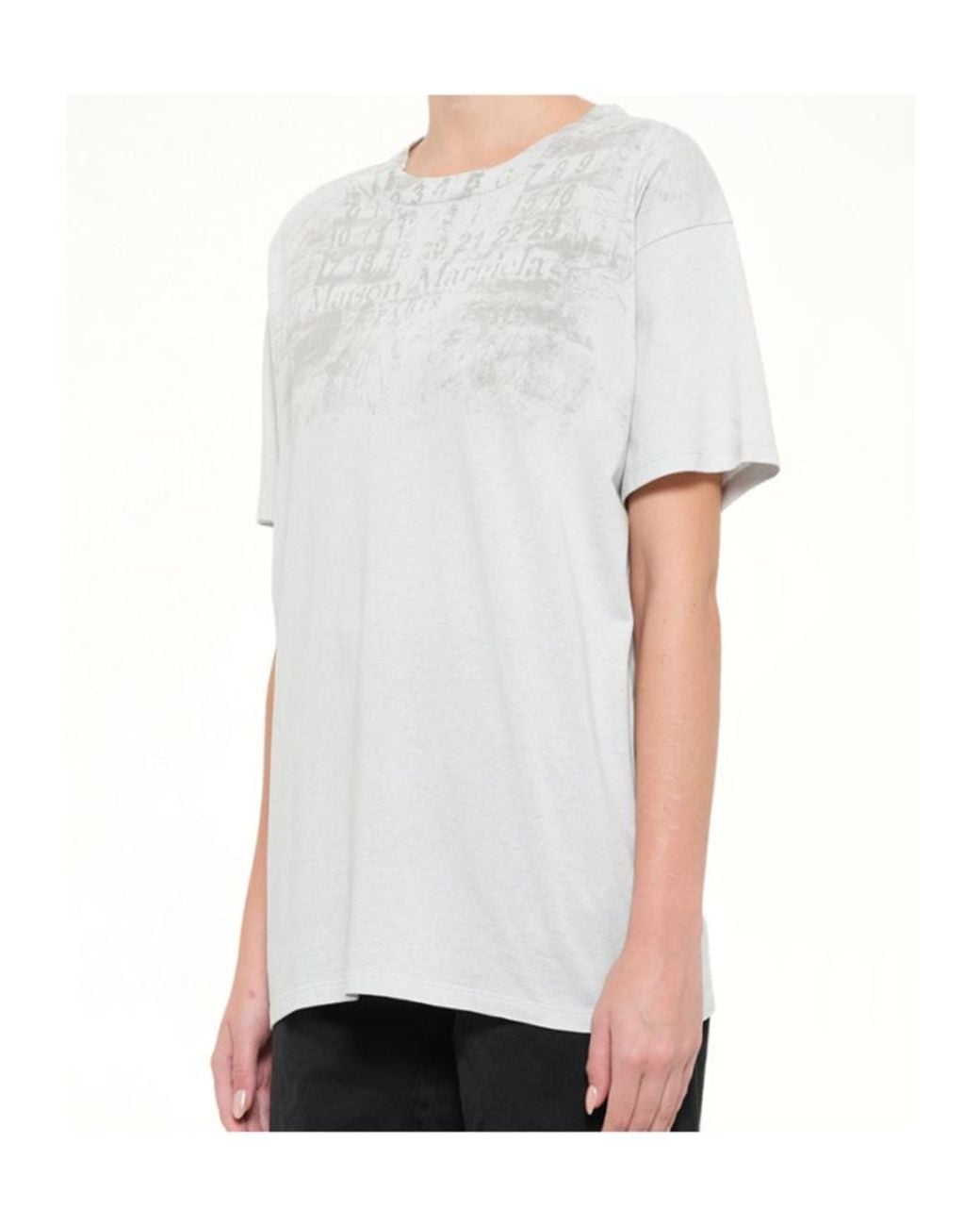 Maison Margiela White Numeric Logo Printed T-Shirt