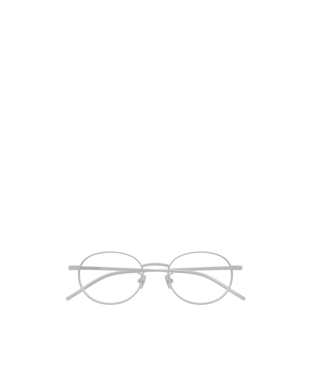 Bottega Veneta White Eyewear Oval Frame Glasses for men