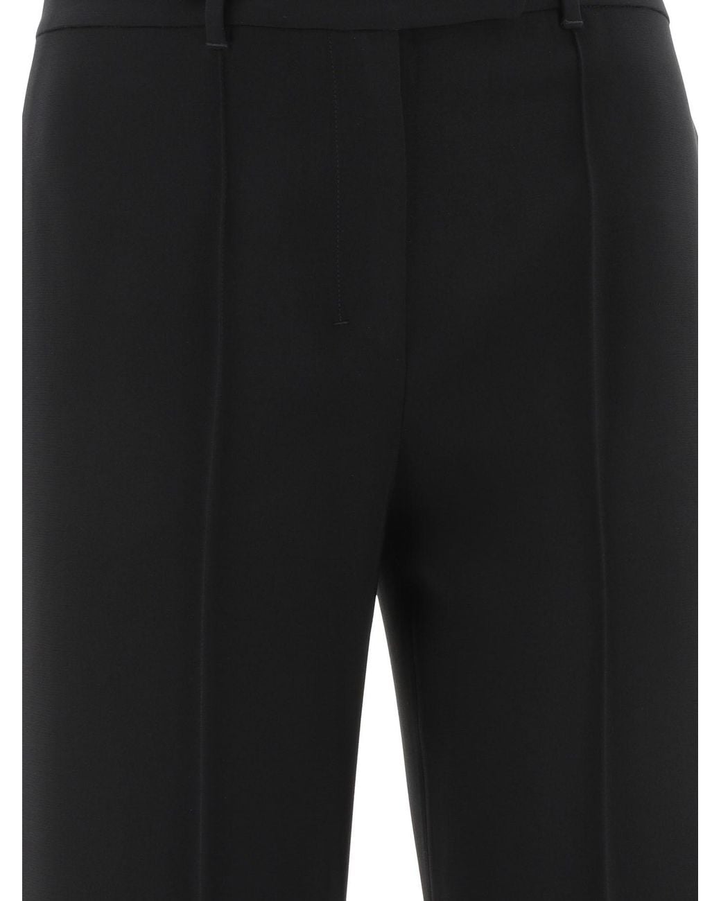 Max Mara Black 'S High Waist Straight Leg Pants