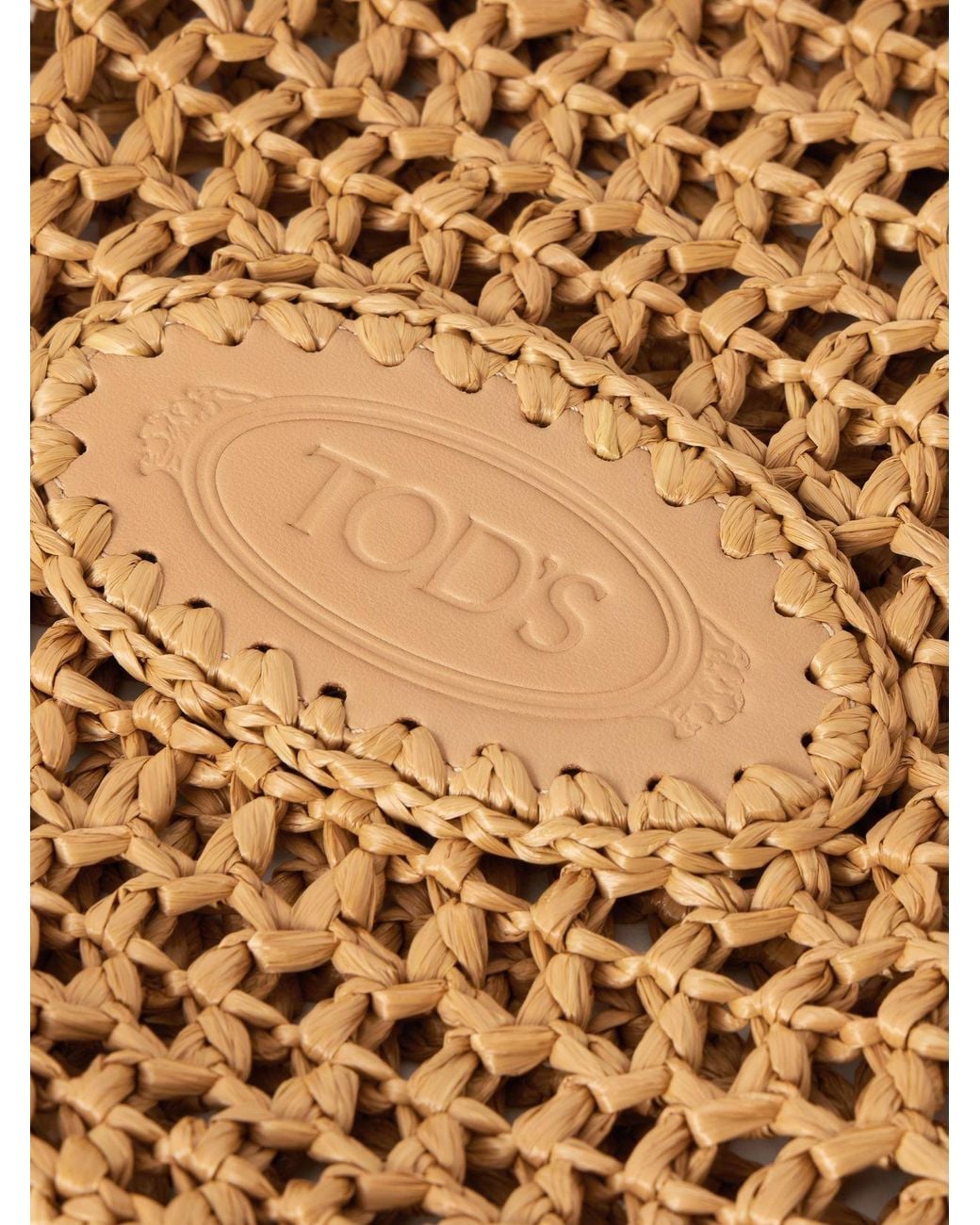 Tod's Metallic Woven Crossbody Bucket Bag