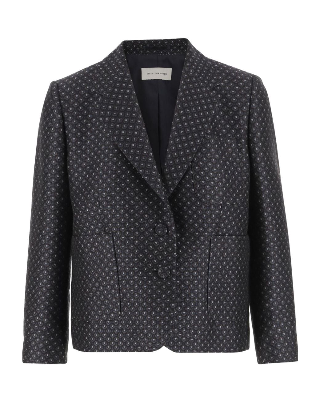 Dries Van Noten Black Long-Sleeved Suit Jacket