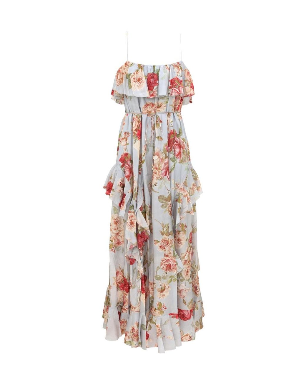 Zimmermann White Roselight Frill Maxi Dress