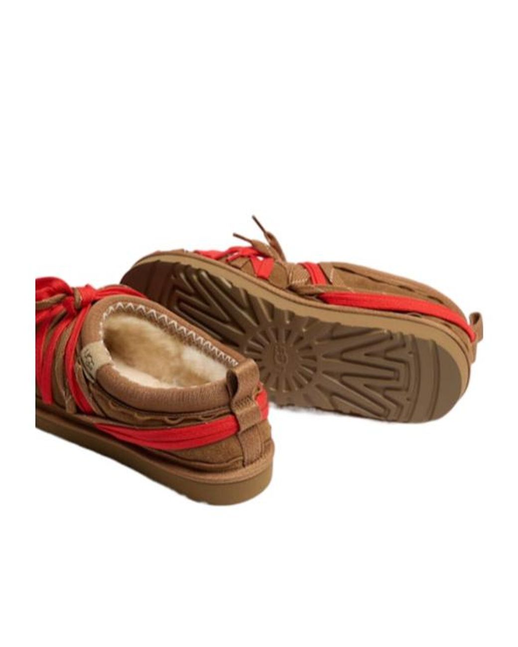Ugg Red Laceup Flat Shoes for men