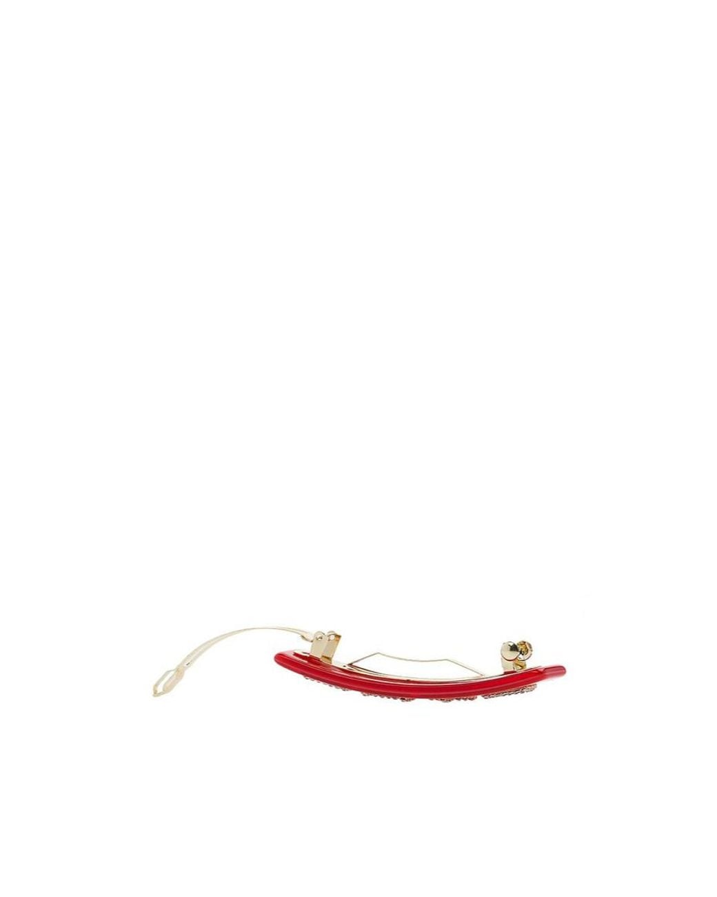 Etro Red Logo Hair Clip