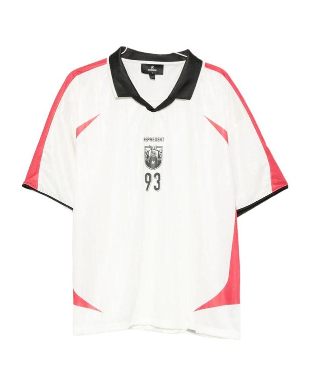 Represent White Spike Graphic Printed Football T-Shirt for men
