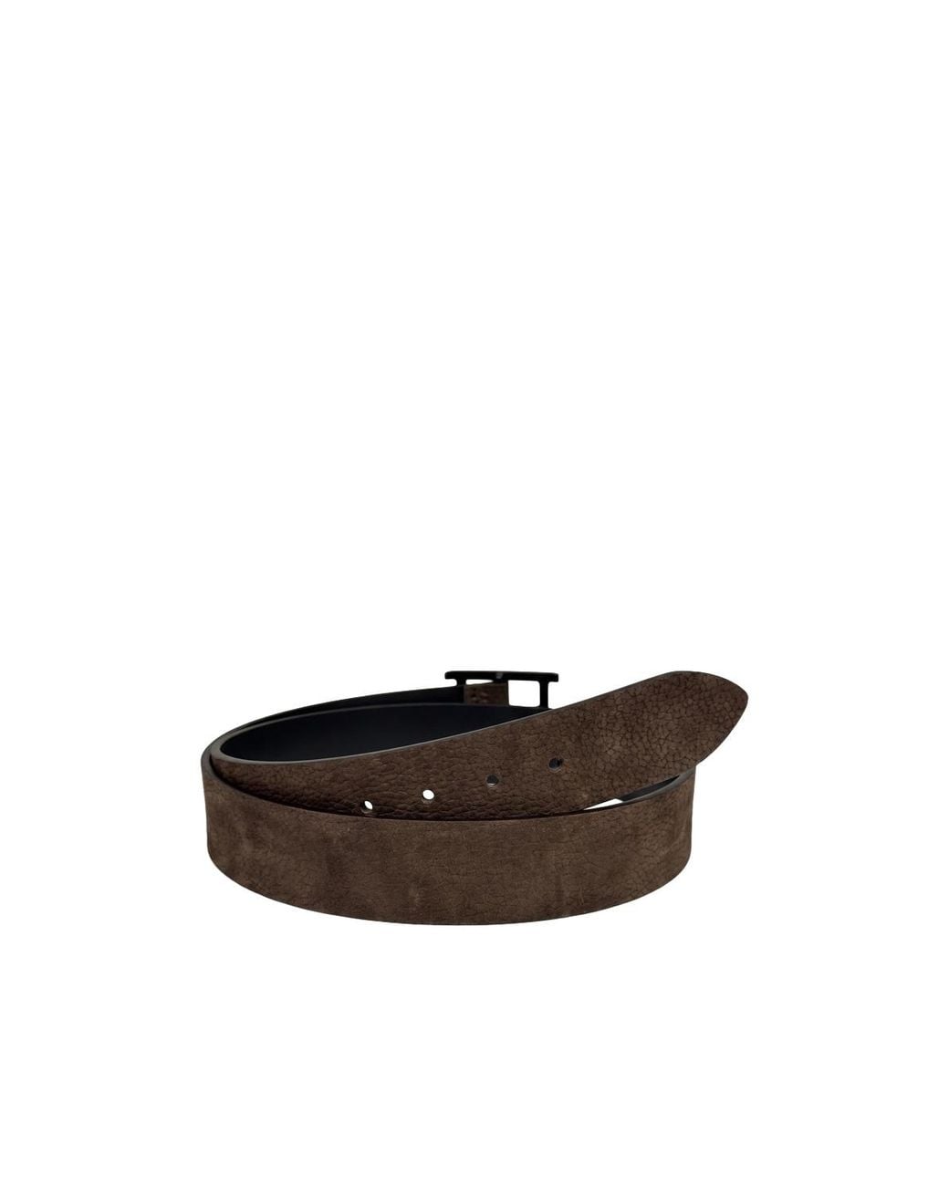 Orciani Black Buckle Belt for men