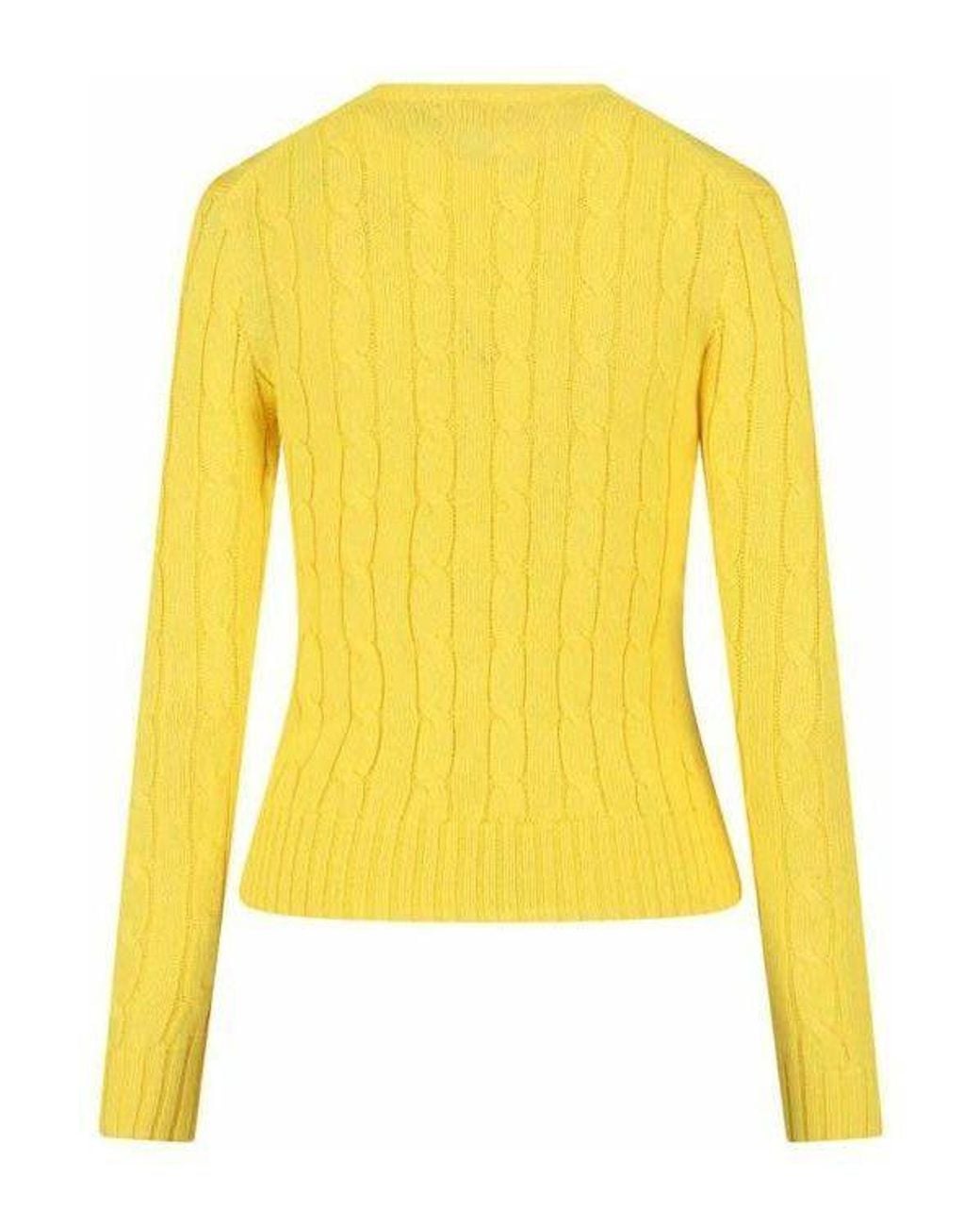 Polo Ralph Lauren Yellow Pony Embroidered Crewneck Jumper