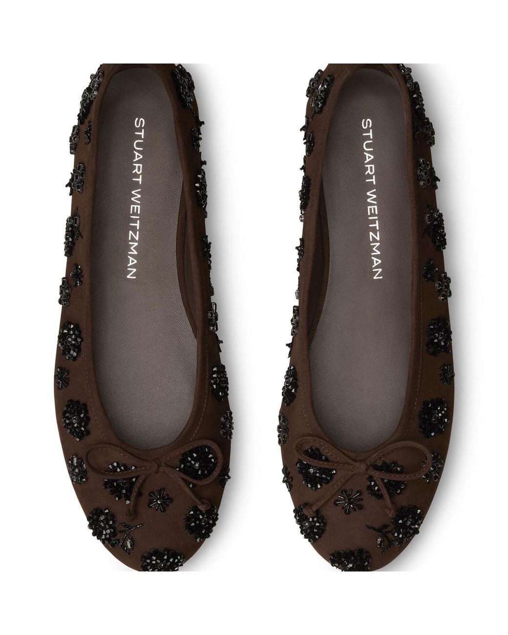 Stuart Weitzman Brown Prima Bow Ballet