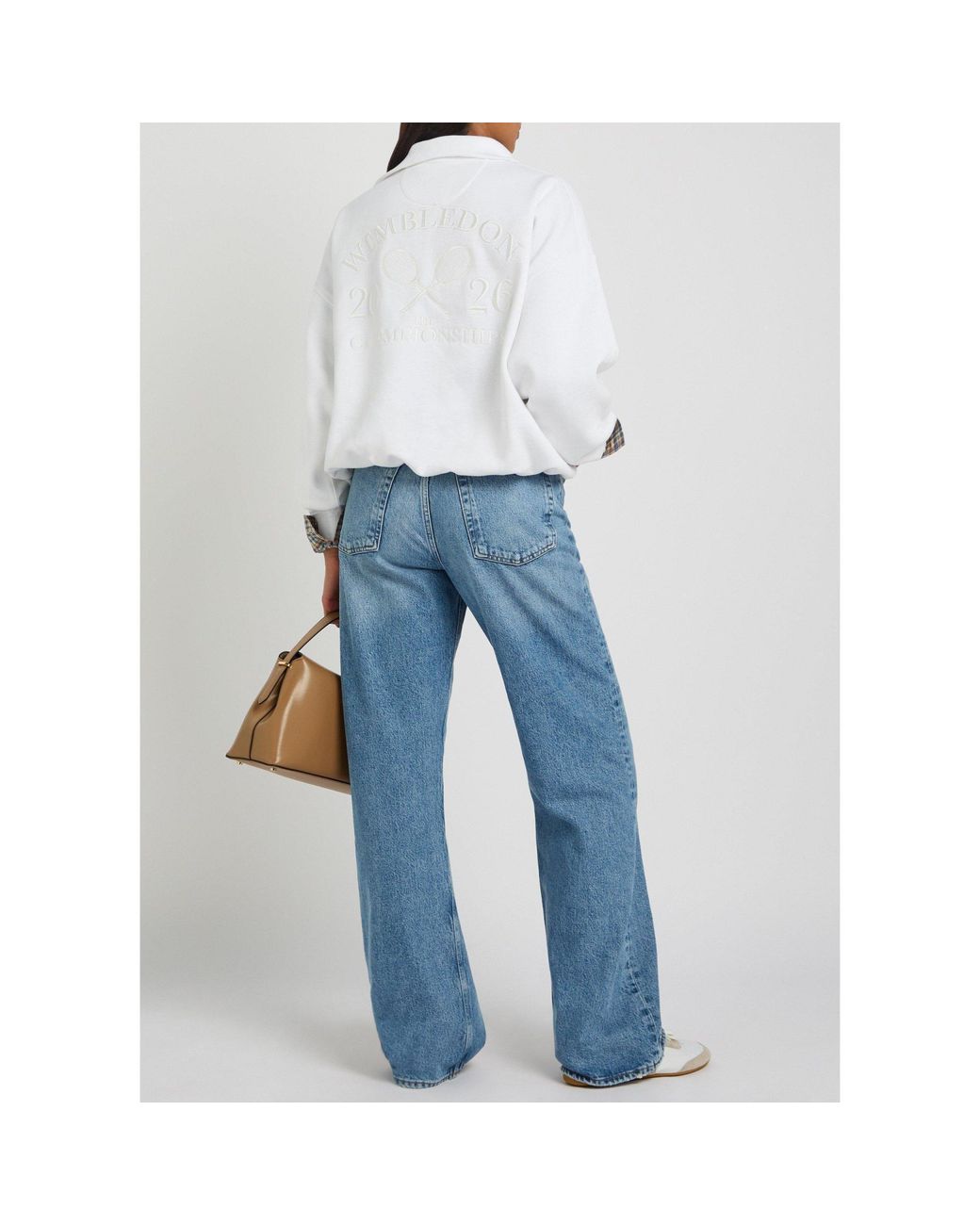 Polo Ralph Lauren White Cotton Oversized-Fit Sweatshirt
