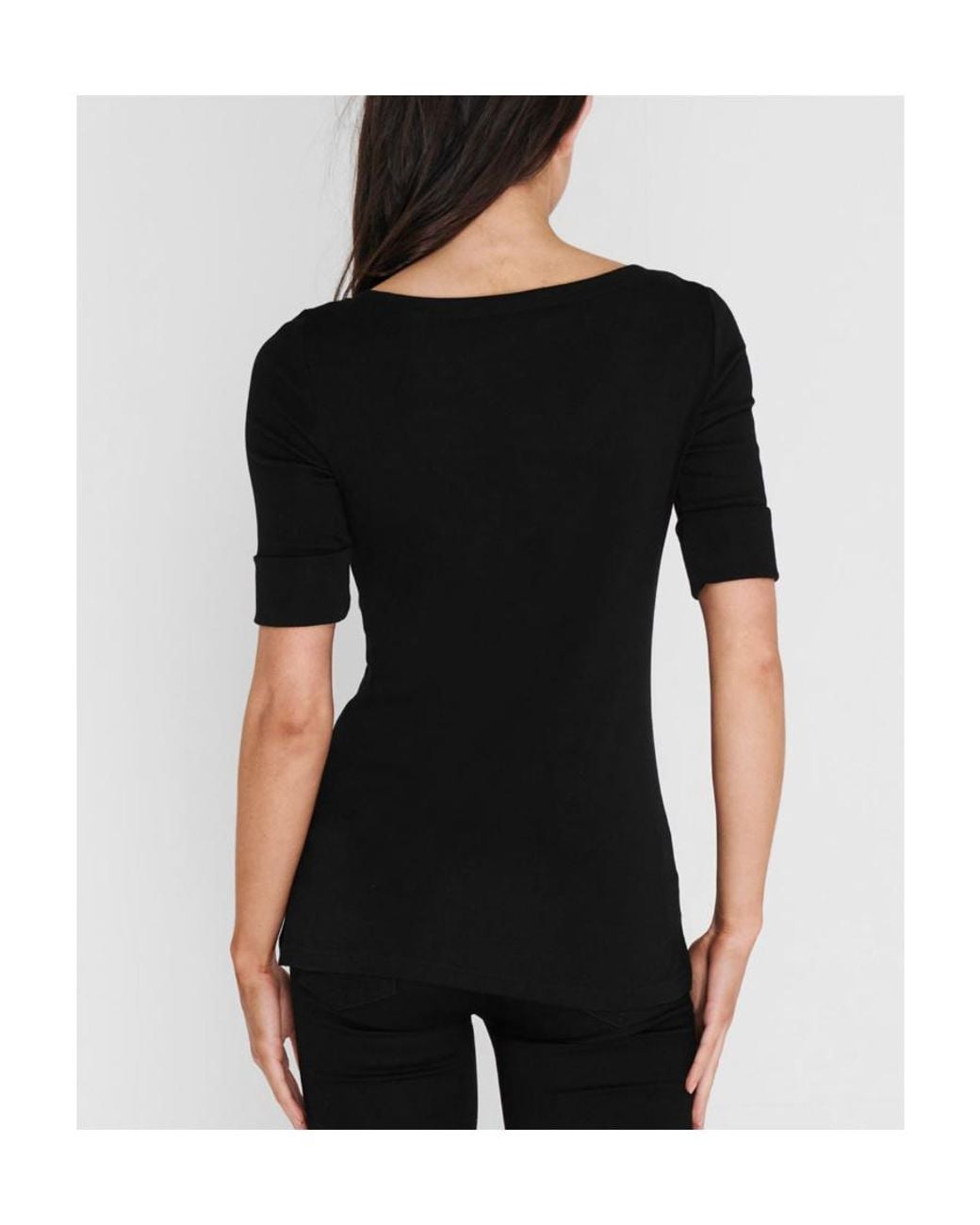 Ralph Lauren Black Judy Medium-Sleeve T-Shirt
