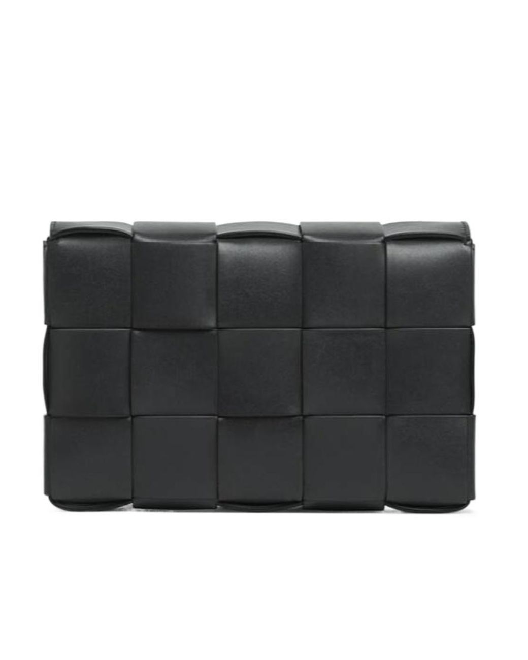 Bottega Veneta Black Cassette Woven Medium Shoulder Bag for men