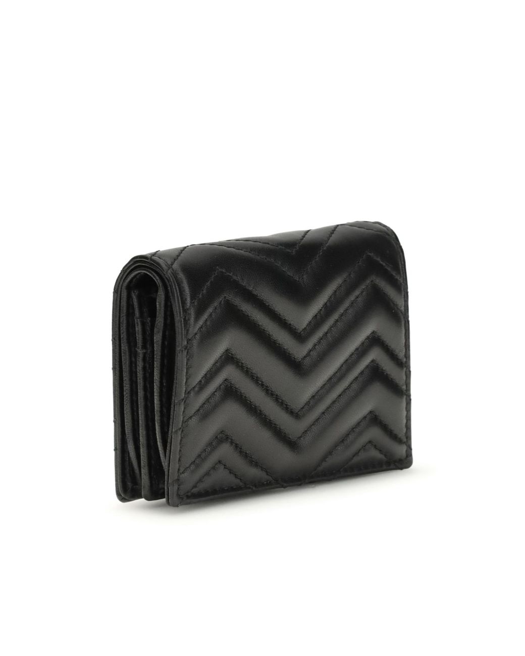 Gucci Black Gg Marmont Card Case Wallet