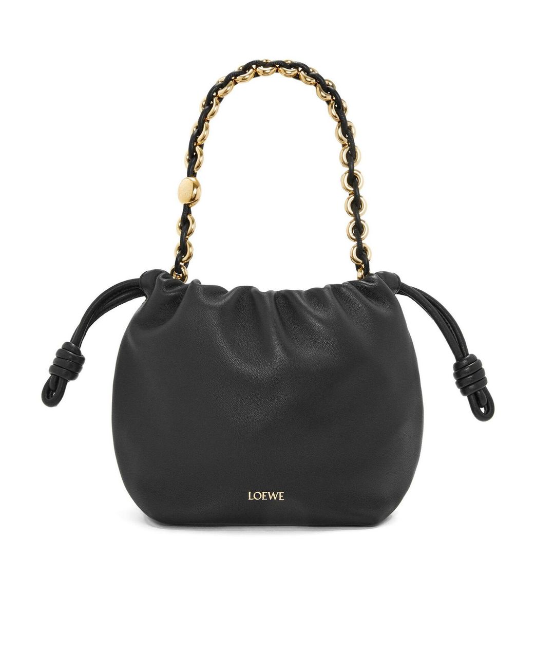 Loewe Black Flamenco Drawstring Mini Shoulder Bag