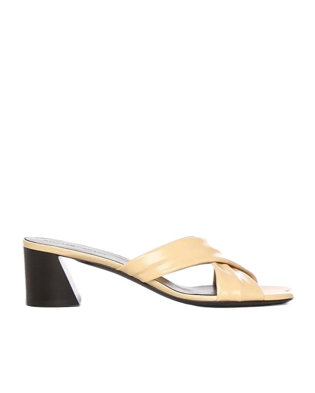 Khaite Metallic Criss-Cross Strap Sandals