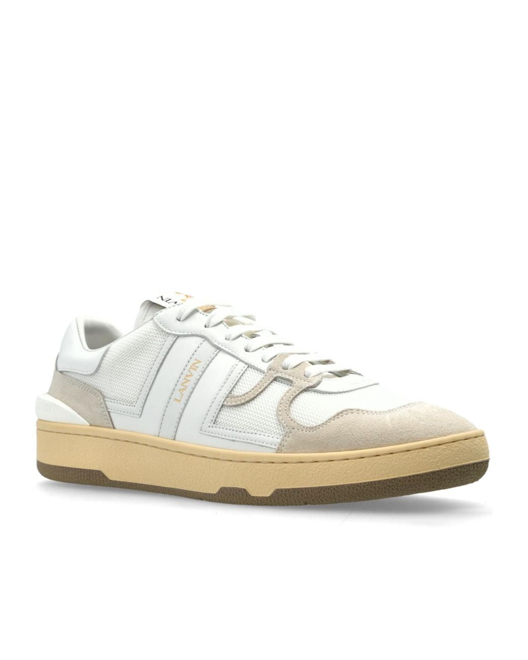 Lanvin White Clay Low-Top Sneakers for men
