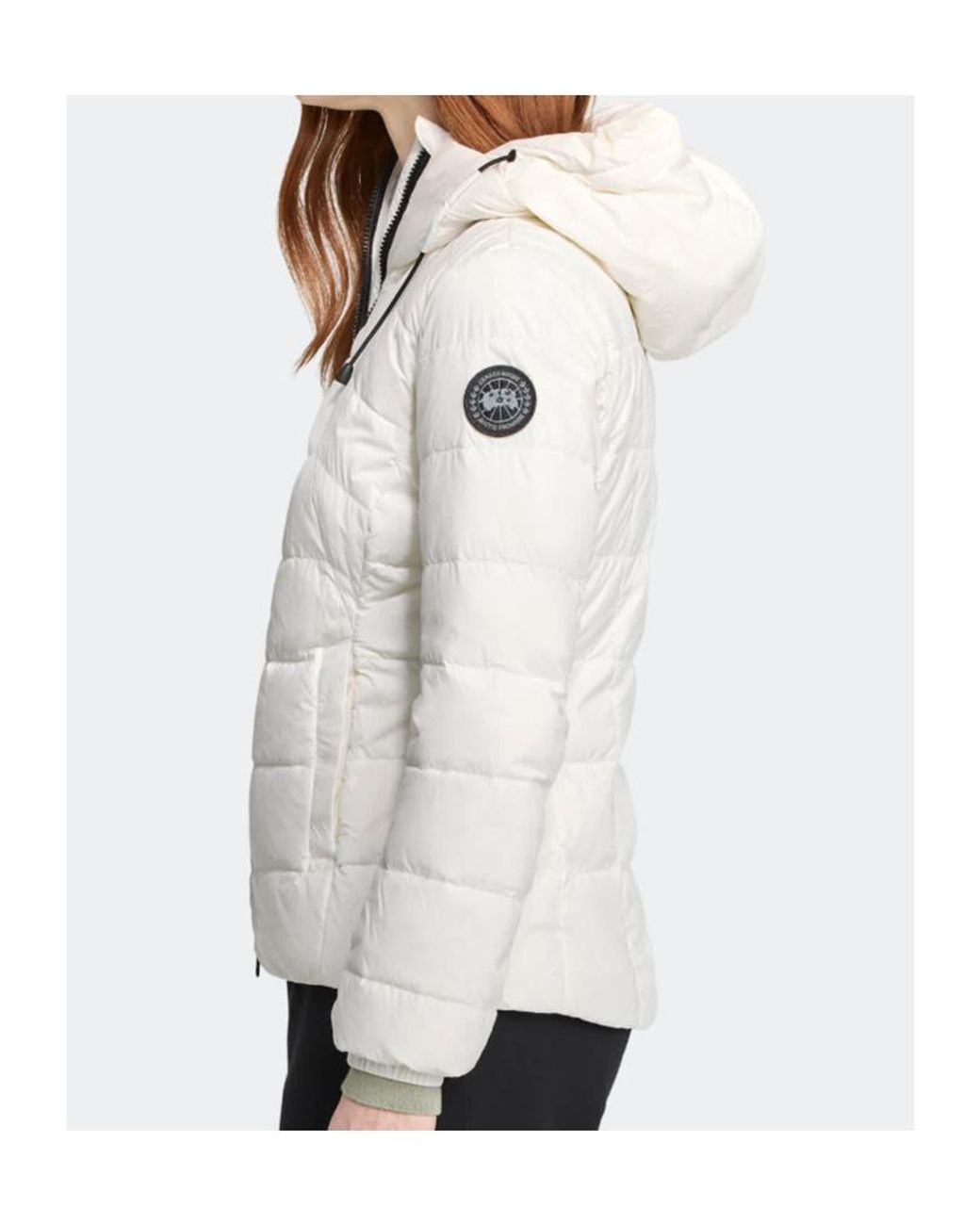 Canada Goose White Abbott Hoodie Label