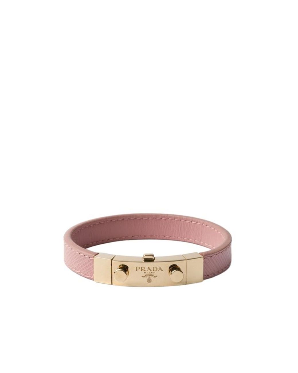 Prada Pink Saffiano Leather Bracelet