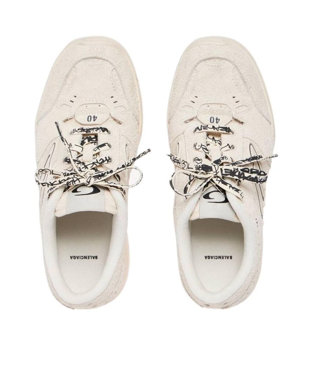 Balenciaga White Hamptons Platform Sneakers