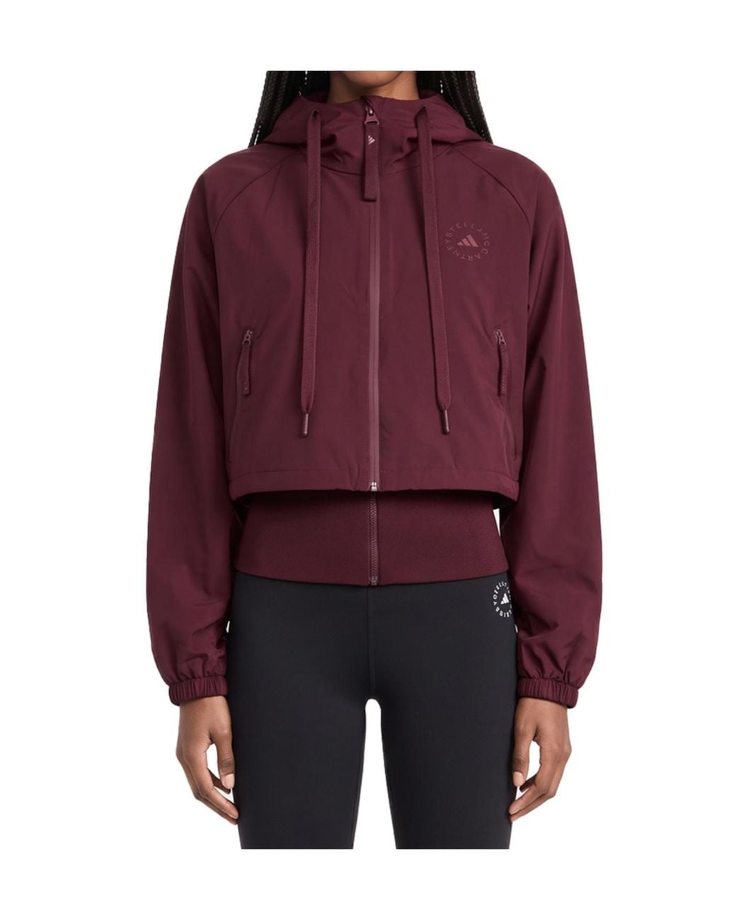 Adidas By Stella McCartney Purple Hooded Track Performance Jacket