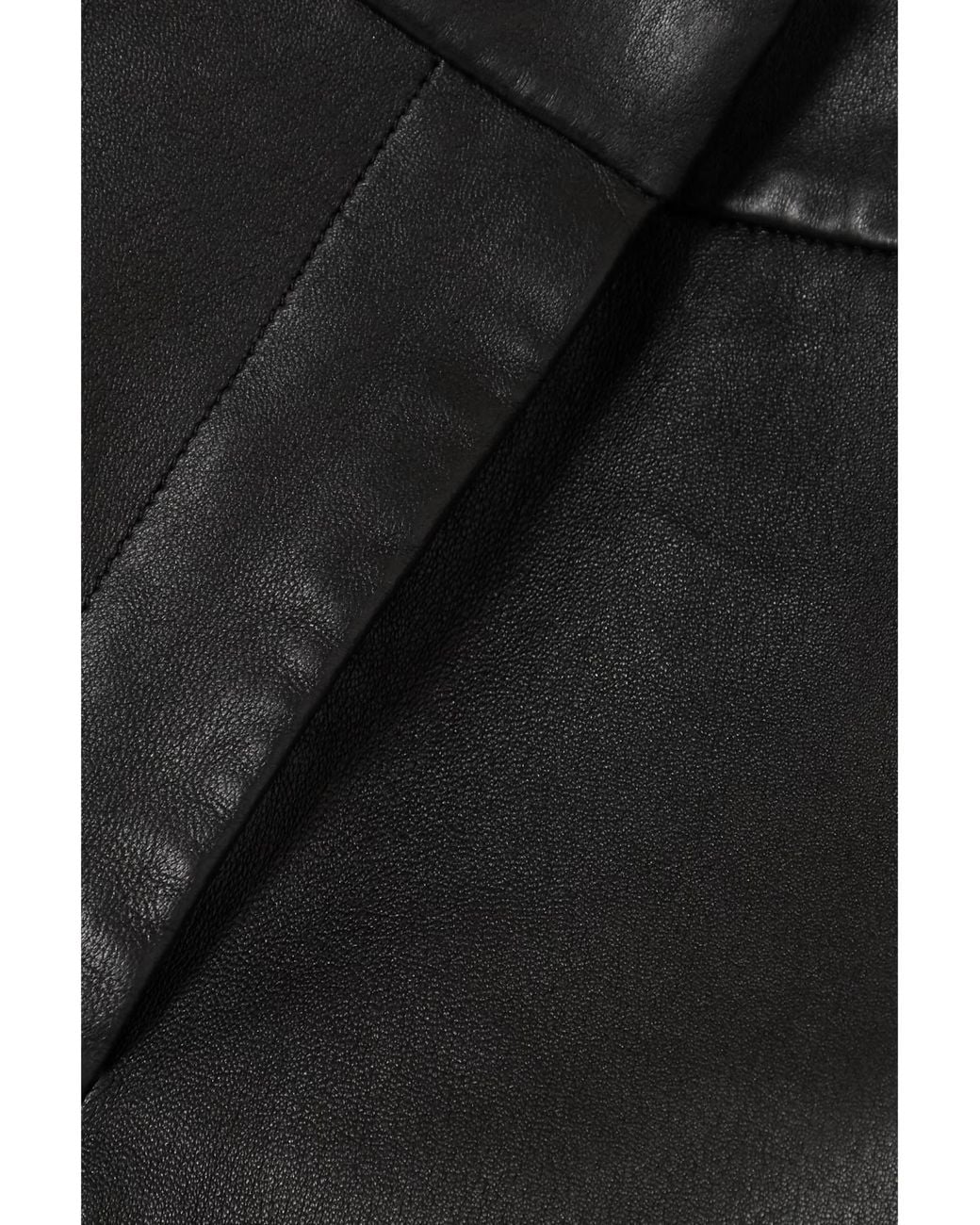 Joseph Black Leather Slim-Leg Pants