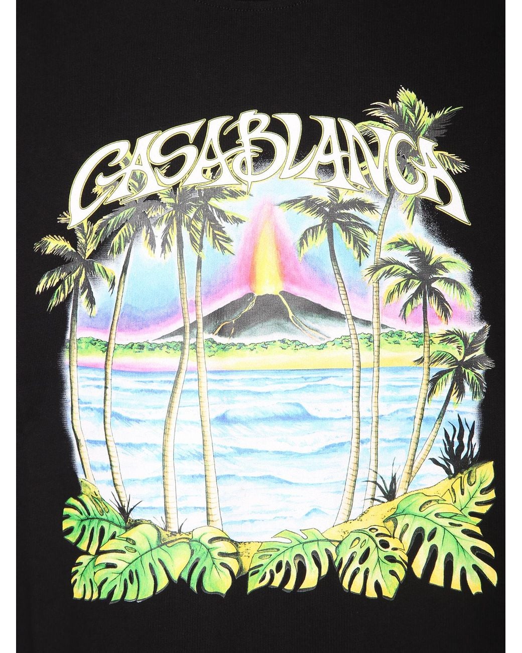 Casablanca Black Graphic Short Sleeve T-Shirt for men
